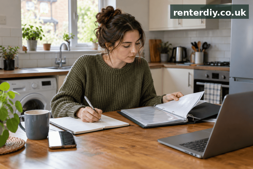 Renter noting a repair issue and contacting the landlord